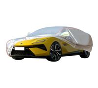 WOLWES Telo Auto Adatto per Lotus Emeya,Telo Auto in Tessuto Oxford Resistente al Vento,A Prova di Neve,alla Pioggia E all'Acqua,con Catena di Trazione Laterale della Porta (Color : White)