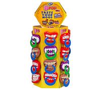 WOM Bpop Mix, Lecca Lecca alla Fragola a forma di Bocca Simpatica | Torre da 24 Dolci | 4 Modelli Diversi di Bocca | Ciucci di Caramelle da 15g