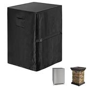 WOMACO Copertura per colonna del fuoco da patio, 53 cm, impermeabile, per esterni, alta, per mini frigo, protezione per colonne di propano, resistente all'acqua (53 x 53 x 89 cm, nero)