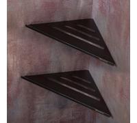Womamny Mensola Angolare Nero, Mensole Bagno Angolare, 2 Pezzi Mensola Doccia Angolare Ispessita, 30x19.5 cm Mensola Angolare da Muro in Acciaio Inox, per Bagno Cucina Angolare