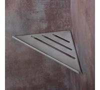 Womamny Mensole angolari per bagno, mensola angolare per doccia, montaggio a parete, in acciaio inox spazzolato, mensole angolari per bagno e cucina