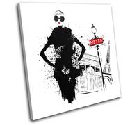 Woman Girl Female Lips Metro Fashion SINGLE TELA parete arte foto stampa