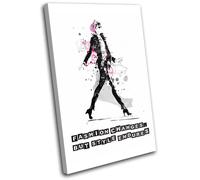 Woman Girl Female Quote Inspire Fashion SINGLE TELA parete arte foto stampa