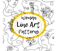 Woman Line Art Patterns: Modern Embroidery Books With Patterns , Embroidery Transfer Patterns For Beginners Perfect For Home Decor And Holidays and pillows , Transfer And Stitch Patterns