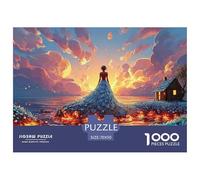 Woman Standing in Water 1000 Pcs Cartone Robusto Puzzle Fruit Dress Goddess Sfida Unica Gioco Per Famiglie Puzzle Per Adulti E Bambini 70x50cm/1000pcs