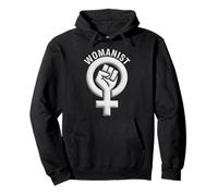 Womanist Womans Diritti Uguaglianza Womyn Femminismo Salario Protesta Felpa con Cappuccio