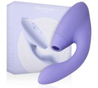 Womanizer Duo 2 stimolatore doppio nero con Pleasure Air e vibrazioni, Poids 0.734 Kg, Colore Viola