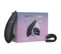 Womanizer Lust&Luxury - set vibratore clitorideo e per coppia (nero)