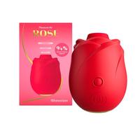 Womanizer Rose Succhia Clitoride per Donna, Stimolatore Clitorideo, rosso | Design elegante Rosa, 6 livelli di intensità, 4 pattern, Sex Toy Impermeabile, Ricaricabile, Vibratoreper per donne e coppie
