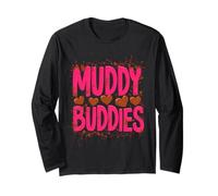 Womans Buddies Muddy Mud Run Mudding Running Ragazze Team ATV Maglia a Manica