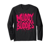 Womans Buddies Muddy Mud Run Mudding Running Ragazze Team ATV Maglia a Manica