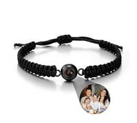 WOMB Braccialetti con Foto Personalizzate con Foto all'Interno, Braccialetto con Foto Proiettata Bracciale Uomo Personalizzato Bracciale con Foto Dentro (Style 14,One Size)