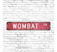 Wombat Cartello stradale rustico in alluminio per animali domestici, decorazione da parete per esterni amanti degli animali, regalo decorativo vintage rustico retrò decorazione da parete divertente