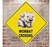 Wombat Crossing Sign Animal Quality Metal Sign Tin Sign 20,3 x 20,3 cm