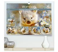 Wombats. Australiens liebenswerte Beuteltiere (hochwertiger Premium Wandkalender 2027 DIN A2 quer), Kunstdruck in Hochglanz: Niedliche Wombats in malerischen und bezaubernden Illustrationen