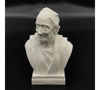 Womeet Statua di busto della filosofia francese, collezione di stampa 3D, Descartes Montesquieu Foucault Voltaire Rousseau, statuetta per soggiorno, casa, scrivania, 10 cm (Voltaire)