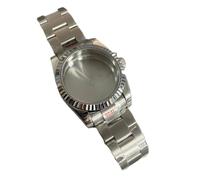 WOMELF Cassa for orologio da 36 mm + cinturino in metallo Cassa in acciaio inossidabile con vetro zaffiro Accessorio for orologi da uomo compatibile con il movimento NH35/NH36 (Color : A2 Brushed str