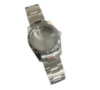 WOMELF Cassa for orologio da 36 mm + cinturino in metallo Cassa in acciaio inossidabile con vetro zaffiro Accessorio for orologi da uomo compatibile con il movimento NH35/NH36 (Color : A1 Brushed str