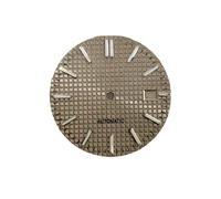 WOMELF Modifica quadrante orologio da 31,8 mm Accessori for orologi Borchie a barra in argento luminoso verde quadranti compatibili for movimento NH35/NH36/4R/7S (Color : Gray)