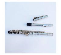 WOMELF Professionale Flauto Traverso Flauto Tono C A 16 Fori Chiusi con Chiave E Flauto Trasversale in Rame Bianco Placcato Argento con Scatola Portaoggetti