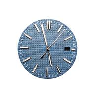 WOMELF Quadrante dell'orologio da 31,8 mm + lancette quadranti luminosi verdi accessori di ricambio compatibili con il movimento NH35 (Color : Blue sliver set)