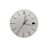 WOMELF Quadrante dell'orologio da 31,8 mm + lancette quadranti luminosi verdi accessori di ricambio compatibili con il movimento NH35 (Color : White sliver set)