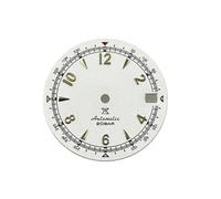 WOMELF Quadrante dell'orologio letterale verde oliva vintage da 28,5 mm con quadrante luminoso verde compatibile con il movimento NH35/4R35 (Color : White Gold Nail)