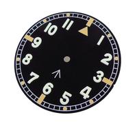 WOMELF Quadrante dell'orologio stile pilota classico da 29 mm con quadrante e lancette con numeri arabi compatibili con il movimento automatico NH35 NH36 (Color : Only dial D, Size : For NH35 NH36)