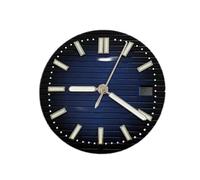 WOMELF Quadrante for orologio da 30,5 mm + lancette Quadrante for unghie con striscia luminosa verde compatibile for kit di modifica del movimento NH35/NH36 (Color : Blue Black)