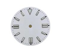 WOMELF Quadranti di orologi modificati da 28,5 mm Strisce quadrante Sunray Chiodi quadranti luminosi verdi Accessori compatibili for movimenti NH35/8215/2813/2836 (Color : Brushed white)