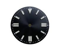 WOMELF Quadranti di orologi modificati da 28,5 mm Strisce quadrante Sunray Chiodi quadranti luminosi verdi Accessori compatibili for movimenti NH35/8215/2813/2836 (Color : Svart)