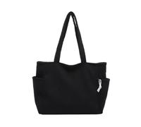 Women All-Match Borse Tote Borsa di capacità di lavoro for spalla (nero)