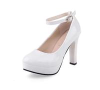 Women Block Heel Sandals Round Toe Ankle Strap Platform High Heels Elegant for Comfortable Party Wedding Shoes Sketches