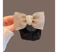 Women Bun Net Water Diamond Bow Female Headflower Hair Net