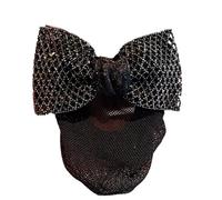 Women Bun Net Water Diamond Bow Female Headflower Hair Net