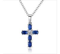 Women Choker Coker Collana Gioielli Trendy Crystal Blue Pendants Accessori per Ragazze