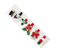 Women Christmas Hair, Barrettes Holiday Set, Festive Hair Accessories, Set of 5 Holiday Themed Hairpins, Stylish Hair Decorations, Cute Christmas Barrettes for Girls Women Kids