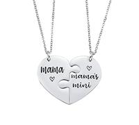 Women Collane Pendenti Collana Madre e Figlia Collana a Forma di Cuore Collana da Donna La Collana di Giunzione di Giunzione Collana Nascosta