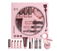 Women Cosmetic Kit - Set di trucco per principianti di 9 pezzi, elementi essenziali quotidiani di lunga durata | Crema BB, matita per sopracciglia, rossetto, del blush, pennelli per la festa