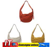 Women Crescent Crossbody Bag Adjustable Strap Outdoor Travel Bag (Orange) IT
