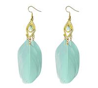 Women Earring per Mother Ramadan Presenta Orecchini in Stile Foglie di Moda retrò Lunghe Orecchini di Piume in Spiaggia in Stile per Le Vacanze Orecchini per Le Orecchini per Le Orecchie Piccoli