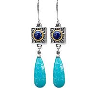 Women Earrings Faux Turquoise Water Drop Shape All Match Long Dangle Earrings For Gift Nice processing