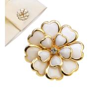 Women Flower Button Covers - Retro Floral Metal Button Clip Decorations, Stylish Shirt Suit Embellishment Charm Accessories, Classic Clothing Ornament Covers For Grandma Women Wife Daughter Girlfriend