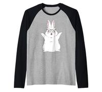 Women Girls Ladies Design for Easter - Cute Easter Bunny Maglia con Maniche Raglan