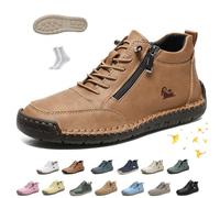 Women Handmade Ankle Boots, vogldeck - Waterproof & Comfortable Orthopedic Outdoor Beck Shoes Lightweight Non-Slip Slip-on Casual Hiking Walking Barefoot Sneakers(Marrone,45 EU)