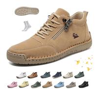 Women Handmade Ankle Boots, vogldeck - Waterproof & Comfortable Orthopedic Outdoor Beck Shoes Lightweight Non-Slip Slip-on Casual Hiking Walking Barefoot Sneakers(Cachi,42 EU)