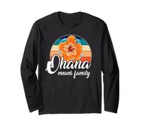 Women Hawaiian Shirts Ohana Means Family Summer Beach Maglia a Manica