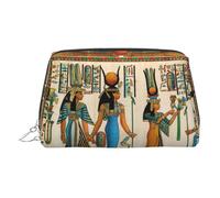 Women in Antico Egitto Toiletry Pouch, Travel -Friendly Makeup Organizer per Pennelli, Rossetti, Argento, Taglia unica, Beauty case