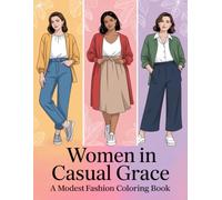Women in Casual Grace: A Modest Fashion Coloring Book