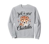 Women Kids Just A Girl Who Loves Cheetahs Animal Lover White Felpa
